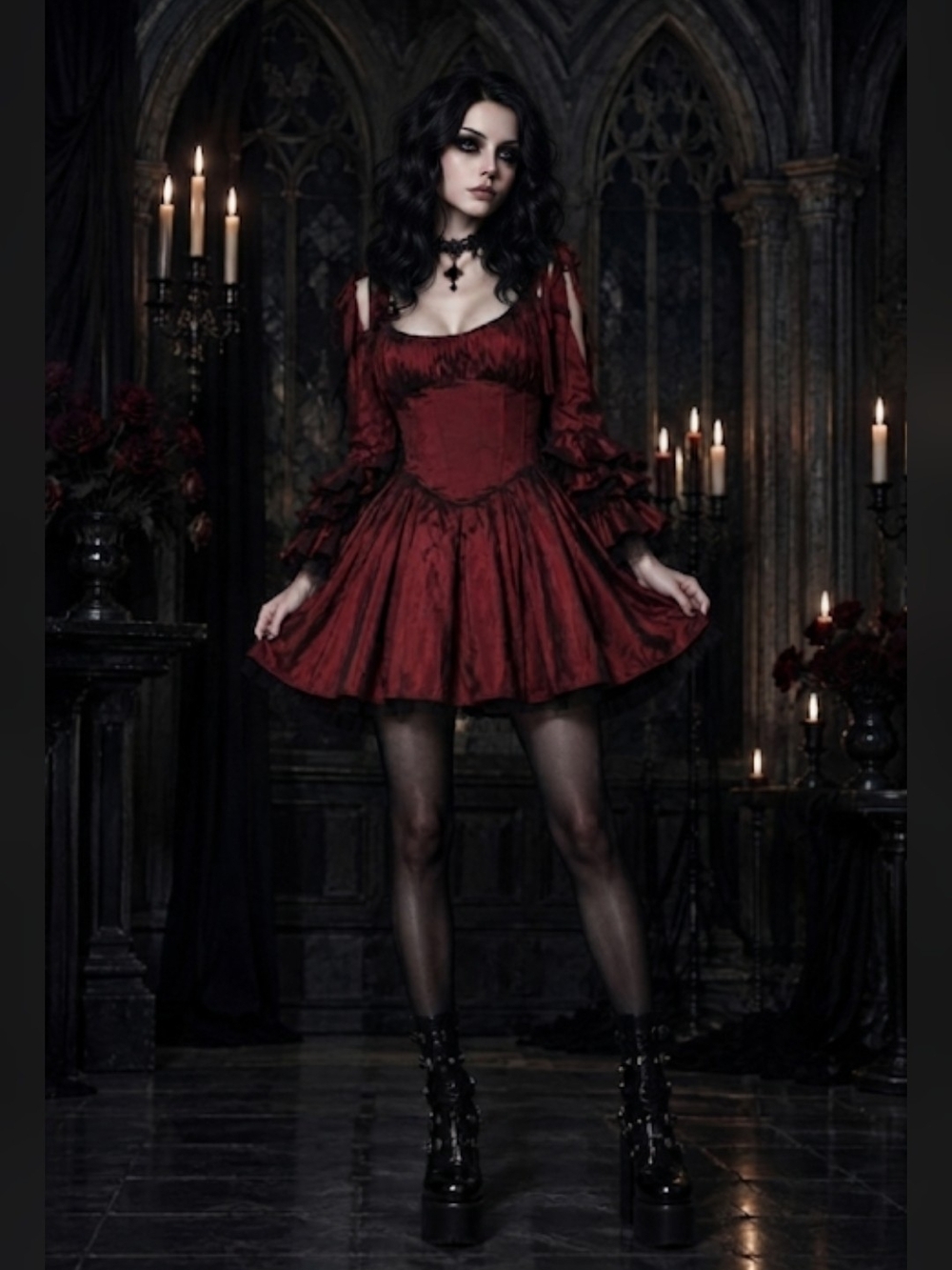 NWT Widow Dolls Kill Haunted Hue Mini Dress, Small
